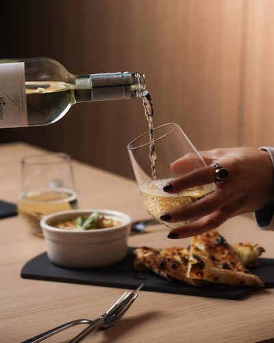 Ignite Pizza Wine and Glass